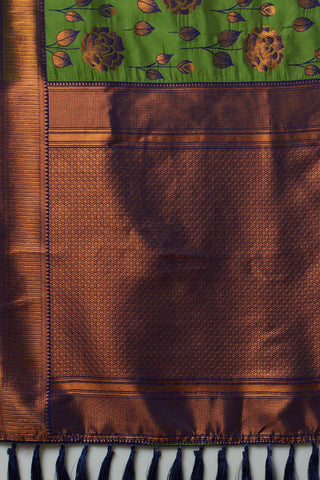 Green Banarasi Silk Saree_Kumari Sarees