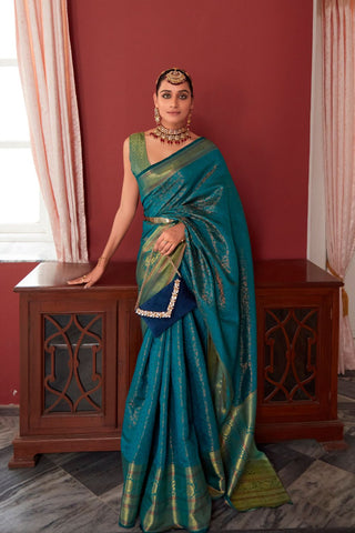 Green Soft Kanjeevaram Silk Saree