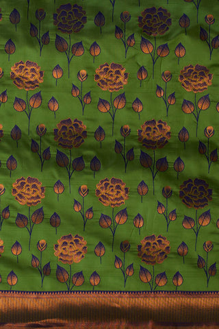 Green Banarasi Silk Saree_Kumari Sarees