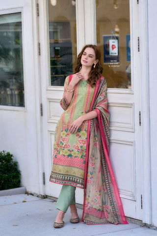 Green Vatican Silk Blend With Embroidery Kurta Set_Kumari Sarees