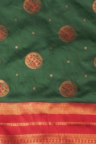 Green Banarasi Silk Saree_Kumari Sarees