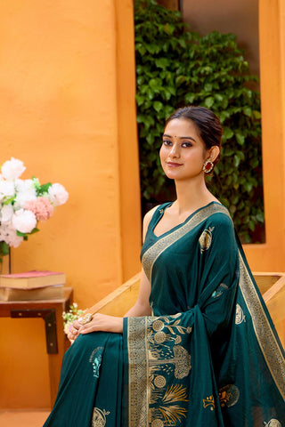 Green Dola Silk Saree_Kumari Sarees