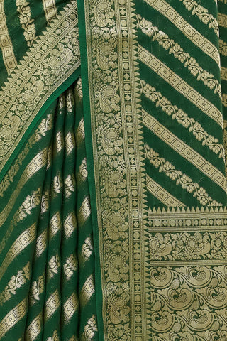 Green Pure Georgette Saree