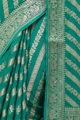 Blue Pure Georgette Saree_Kumari Sarees