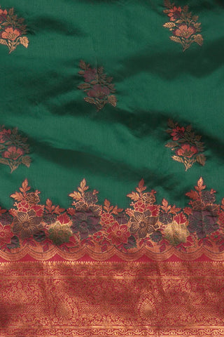 Green Banarasi Silk Saree_Kumari Sarees