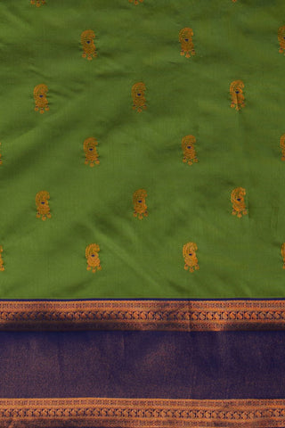 Green & Navy Blue Banarasi Silk Saree_Kumari Sarees