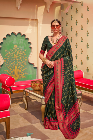 Green Patola Silk Saree