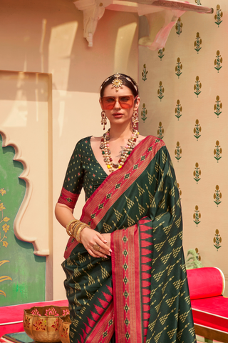 Green Patola Silk Saree