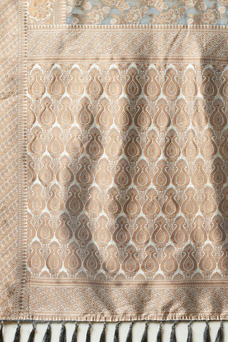 Grey Soft Linen Cotton Saree_Kumari Sarees