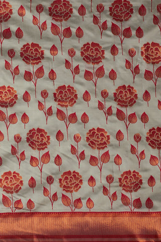 White Banarasi Silk Saree_Kumari Sarees