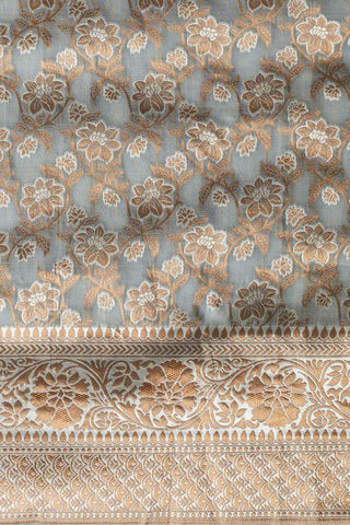 Grey Soft Linen Cotton Saree_Kumari Sarees