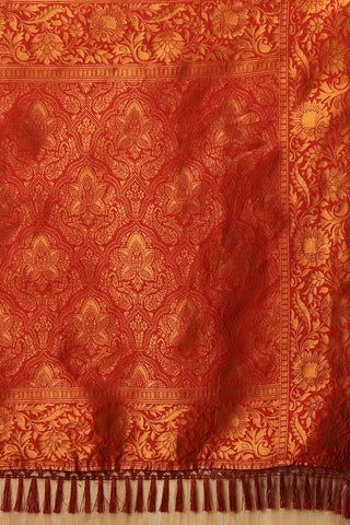 Grey Banarasi Silk Saree