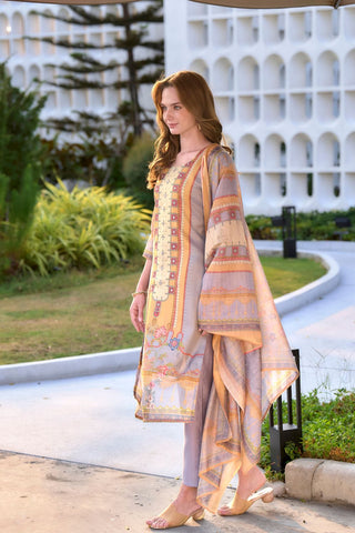 Grey Vatican Silk Blend With Embroidery Kurta Set_Kumari Sarees