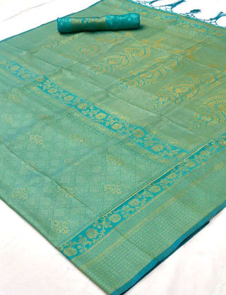 Green Kanjeevaram Handloom Silk Saree