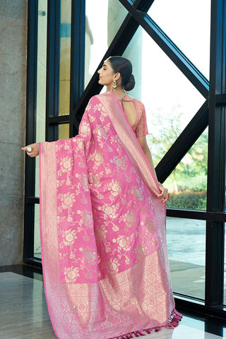 Lavender Crepe Georgette Saree_Kumari Sarees