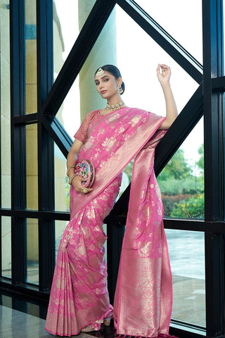 Lavender Crepe Georgette Saree_Kumari Sarees