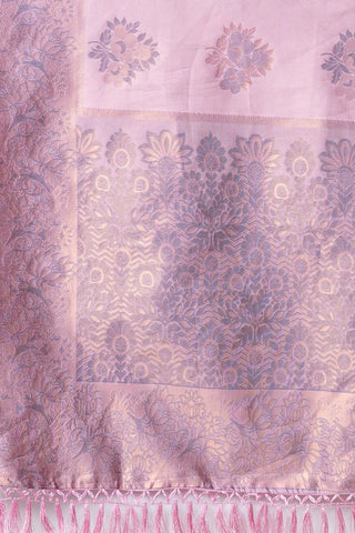 Lavender Banarasi Silk Saree