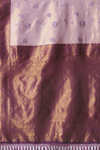 Lavender Banarasi Silk Saree_Kumari Sarees