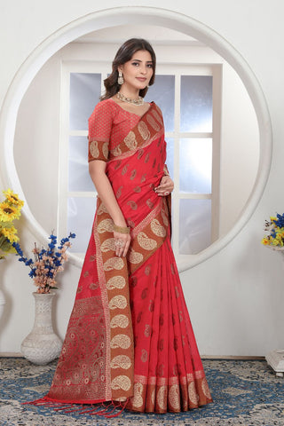 LIGHT PINK CHANDERI COTTON SAREE