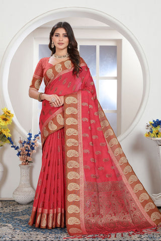 LIGHT PINK CHANDERI COTTON SAREE