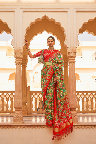 MULTI COLOUR BANARASI PATOLA SILK SAREE