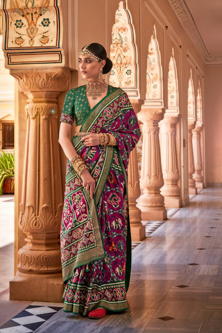 MULTI COLOUR BANARASI PATOLA SILK SAREE