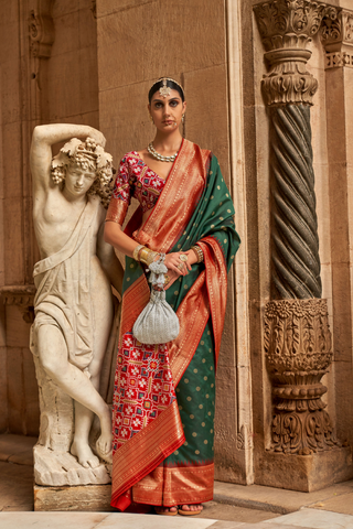 MULTI COLOUR BANARASI PATOLA SILK SAREE