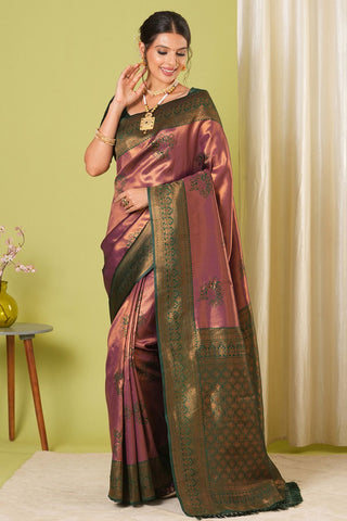 Maroon Banarasi Silk Saree_Kumari Sarees