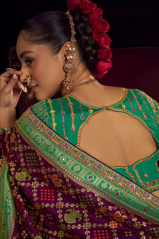 Maroon Pure Viscous Dola Saree_Kumari Sarees 