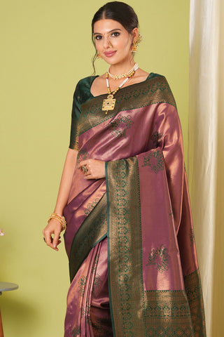 Maroon Banarasi Silk Saree_Kumari Sarees
