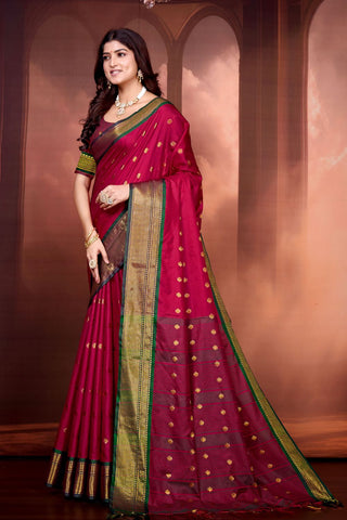 Maroon Pure Aura South Soft Silk Pattu Saree_Kumari Sarees