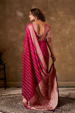 Maroon Georgette Silk Saree_Kumari Sarees