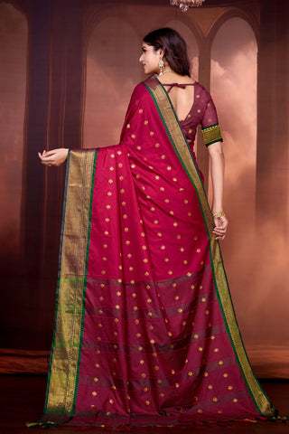 Maroon Pure Aura South Soft Silk Pattu Saree_Kumari Sarees