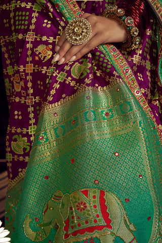 Maroon Pure Viscous Dola Saree_Kumari Sarees 