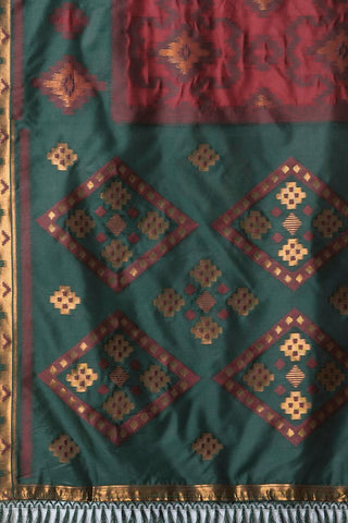 Maroon Banarasi Silk Saree_Kumari Sarees