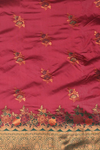Maroon Banarasi Silk Saree_Kumari Sarees