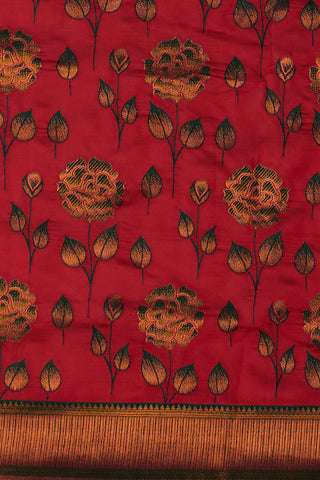 Maroon Banarasi Silk Saree_Kumari Sarees