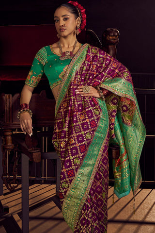 Maroon Pure Viscous Dola Saree_Kumari Sarees 