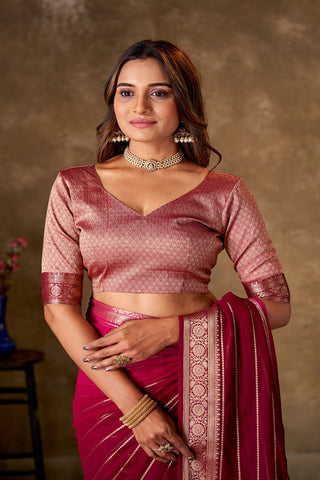 Maroon Georgette Silk Saree_Kumari Sarees