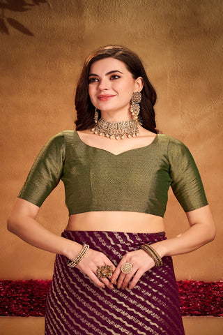 Maroon Pure Georgette Silk Saree_Kumari Sarees