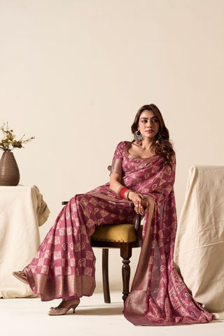 MAROON SOFT DOLA SILK SAREE