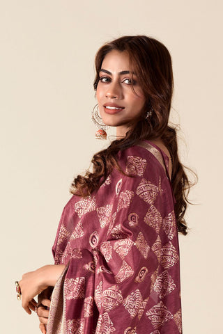 MAROON SOFT DOLA SILK SAREE