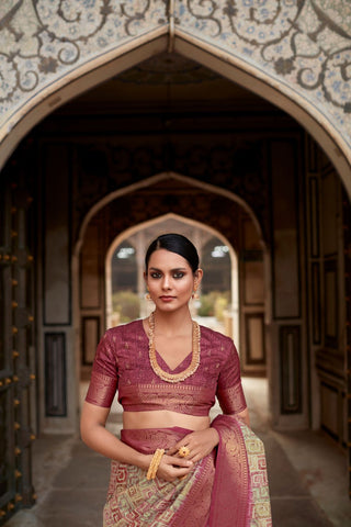 Maroon Pure Handloom Silk Saree