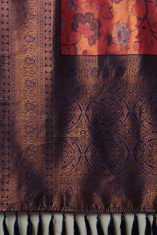 Multi Colour Silk Handloom Weaving Saree