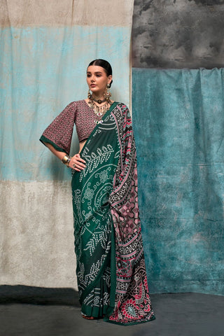 MULTI COLOUR PRINTED PURE SILK CREPE SAREES