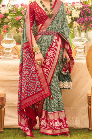 Multi Colour Banarasi Patola Silk Saree