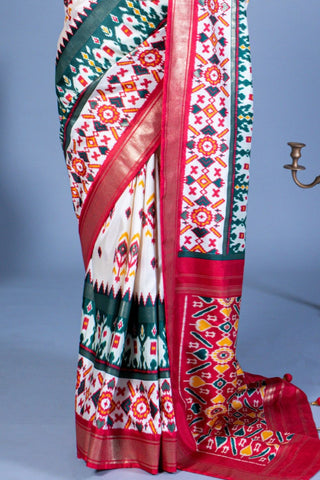 Multi Colour Silk With Luxury Print And Glory Finish Saree_Kumari Sarees