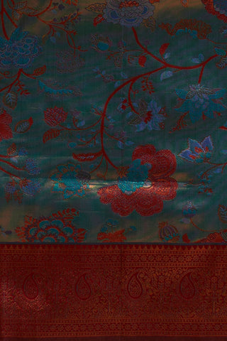 Multi Colour Silk Handloom Weaving Saree_Kumari Sarees