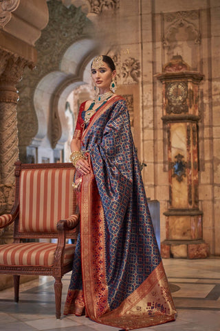 Multi Colour Banarasi Patola Silk Saree