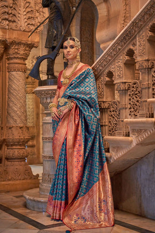 MULTI COLOUR BANARASI PATOLA SILK SAREE